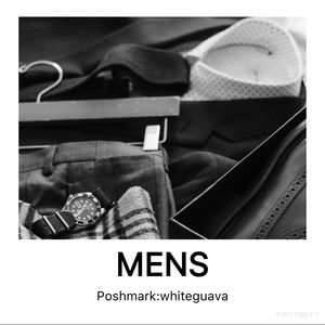 Men’s wear, accessories, shoes, athletic wear